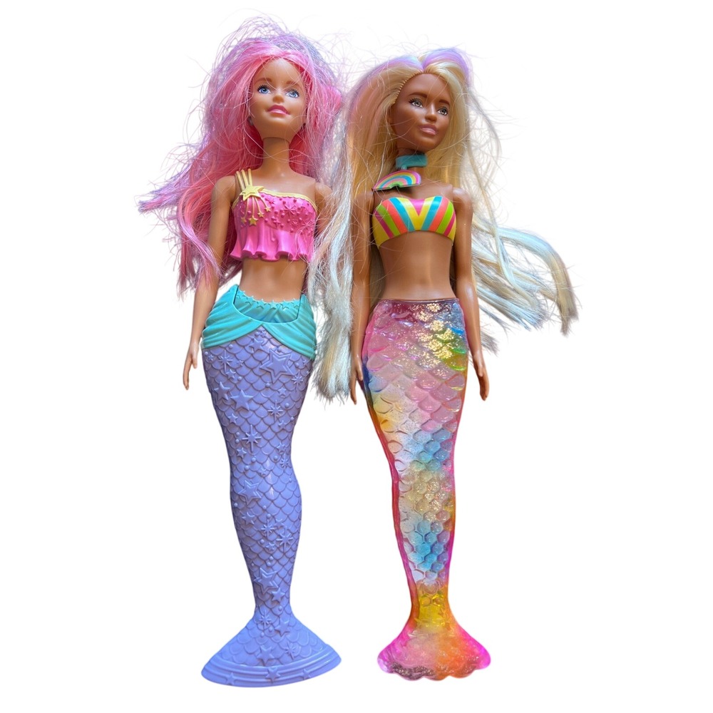 Barbie Mermaid Doll Lot Dreamtopia Pink Hair Rainbow Tail Mattel 2